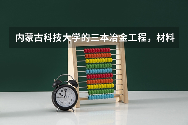 内蒙古科技大学的三本冶金工程,材料成型及控制工程和机械设计制造及其自动化哪个好?