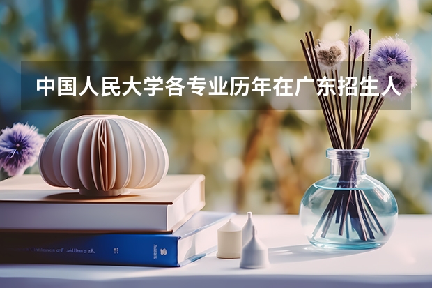中国人民大学各专业历年在广东招生人数是多少