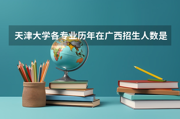天津大学各专业历年在广西招生人数是多少