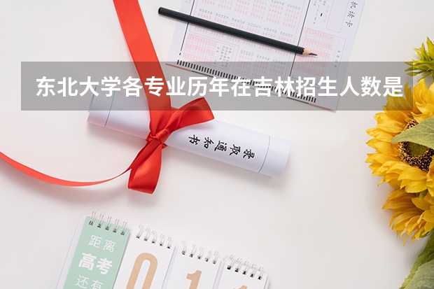 东北大学各专业历年在吉林招生人数是多少