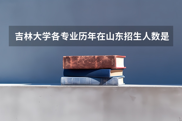 吉林大学各专业历年在山东招生人数是多少