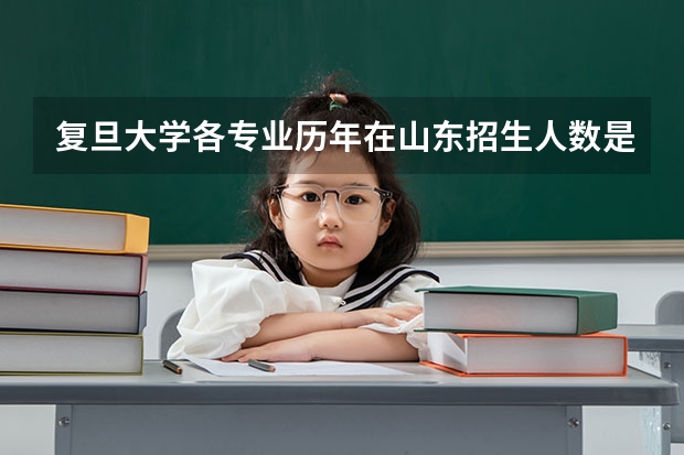 复旦大学各专业历年在山东招生人数是多少