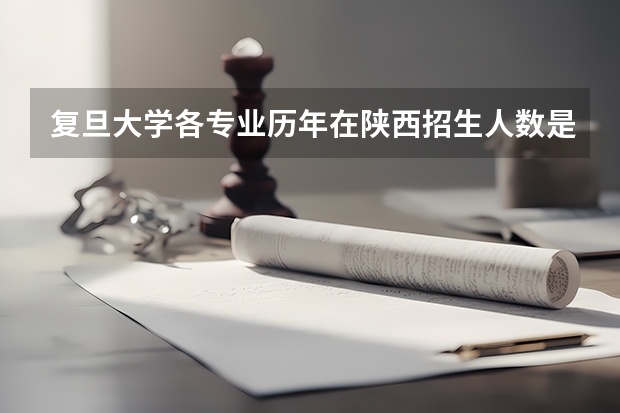 复旦大学各专业历年在陕西招生人数是多少
