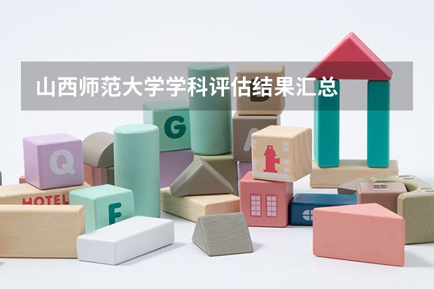 山西师范大学学科评估结果汇总