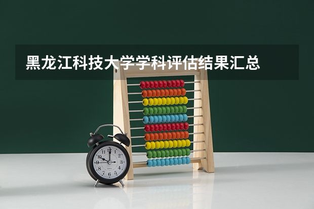 黑龙江科技大学学科评估结果汇总