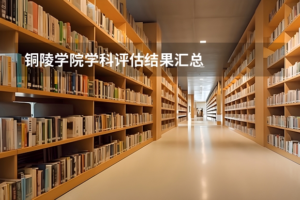 铜陵学院学科评估结果汇总