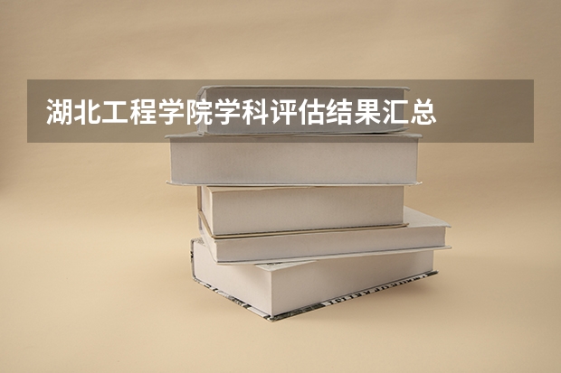 湖北工程学院学科评估结果汇总
