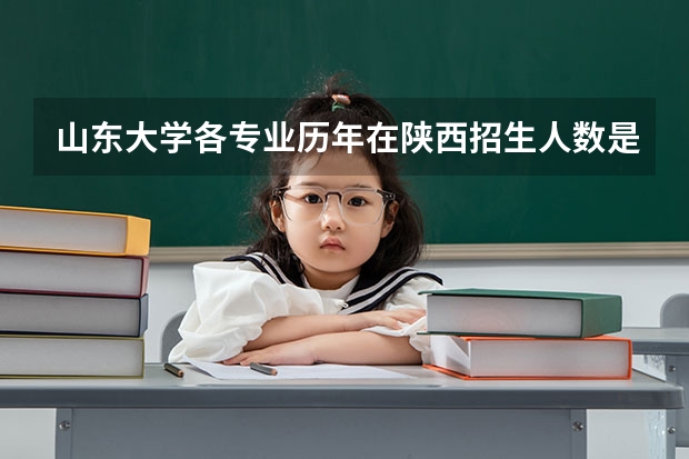 山东大学各专业历年在陕西招生人数是多少
