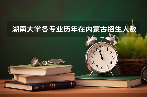 湖南大学各专业历年在内蒙古招生人数是多少