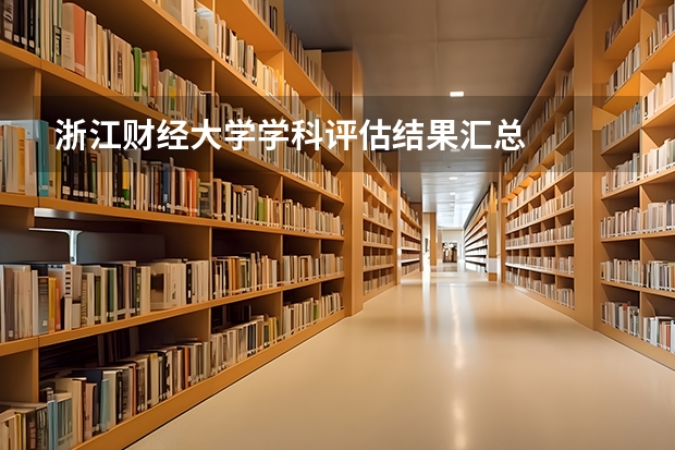 浙江财经大学学科评估结果汇总