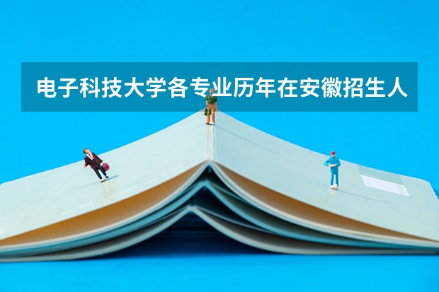 电子科技大学各专业历年在安徽招生人数是多少