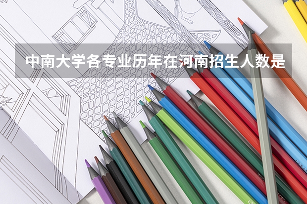 中南大学各专业历年在河南招生人数是多少