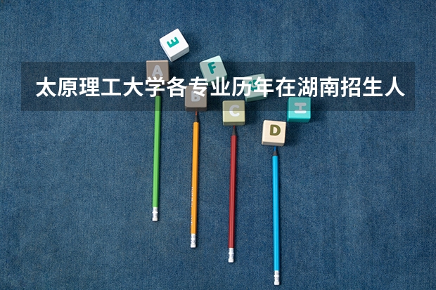 太原理工大学各专业历年在湖南招生人数是多少