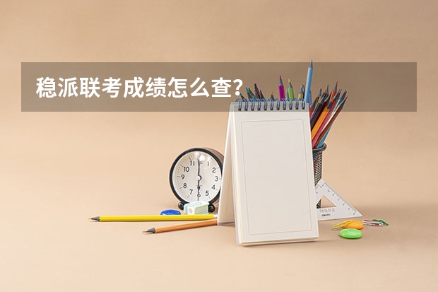 稳派联考成绩怎么查？