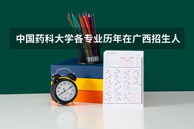中国药科大学各专业历年在广西招生人数是多少