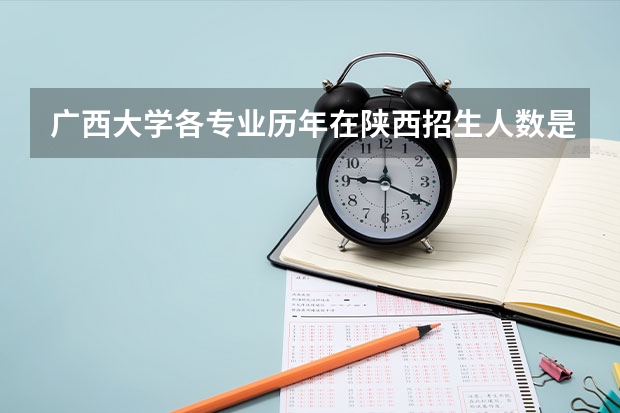 广西大学各专业历年在陕西招生人数是多少