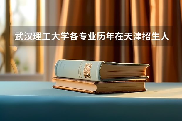 武汉理工大学各专业历年在天津招生人数是多少