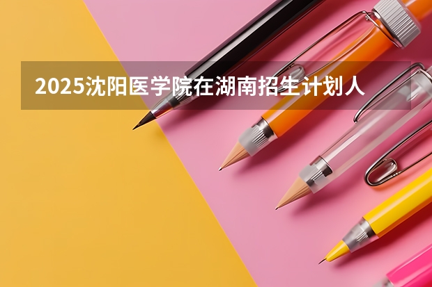 2025沈阳医学院在湖南招生计划人数一览表
