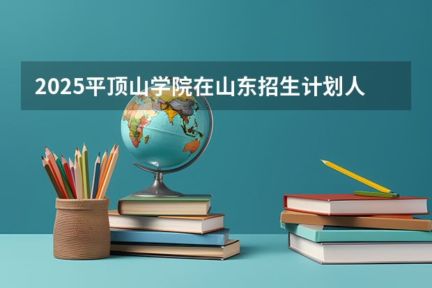 2025平顶山学院在山东招生计划人数一览表