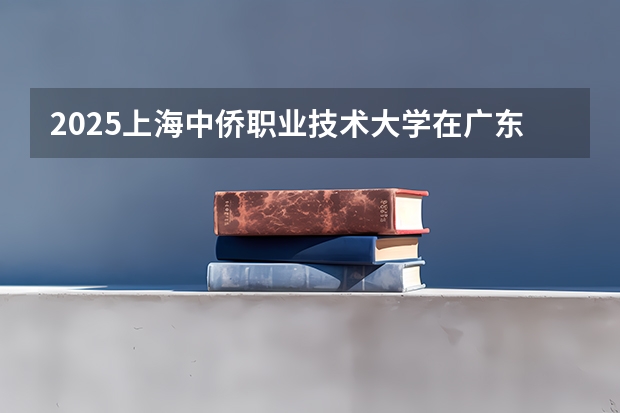 2025上海中侨职业技术大学在广东招生计划人数一览表