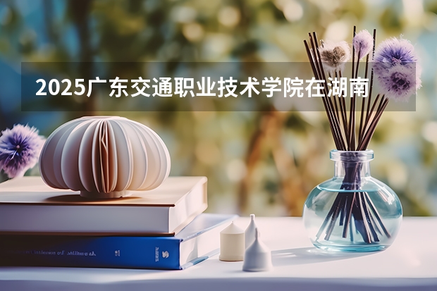 2025广东交通职业技术学院在湖南招生计划人数一览表