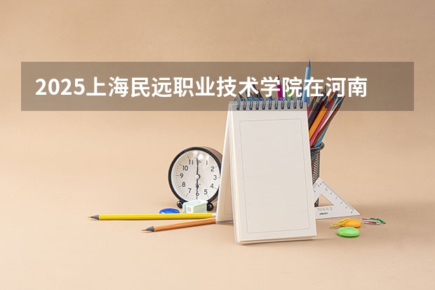 2025上海民远职业技术学院在河南招生计划人数一览表