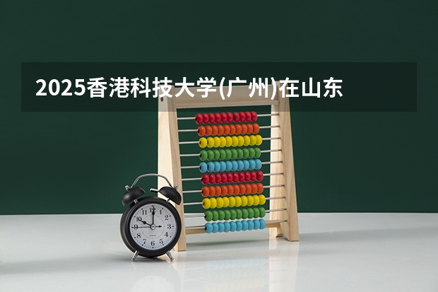 2025香港科技大学(广州)在山东招生计划人数一览表