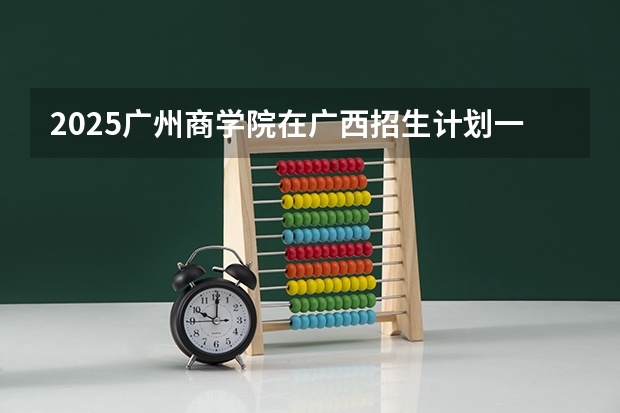 2025广州商学院在广西招生计划一览表