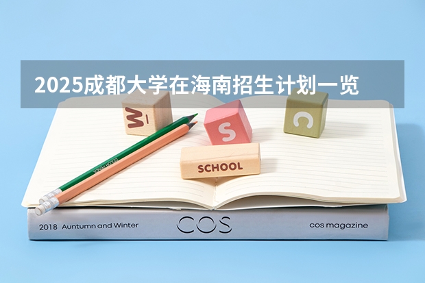 2025成都大学在海南招生计划一览表