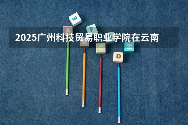 2025广州科技贸易职业学院在云南招生计划一览表