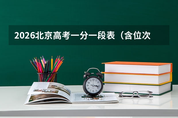 2026北京高考一分一段表（含位次）预测及使用指南