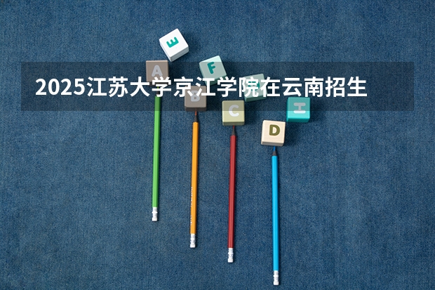 2025江苏大学京江学院在云南招生计划一览表