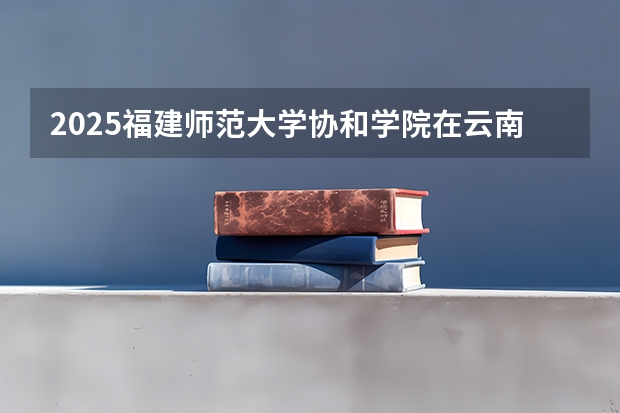 2025福建师范大学协和学院在云南招生计划一览表