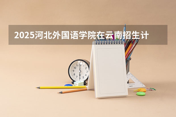2025河北外国语学院在云南招生计划一览表