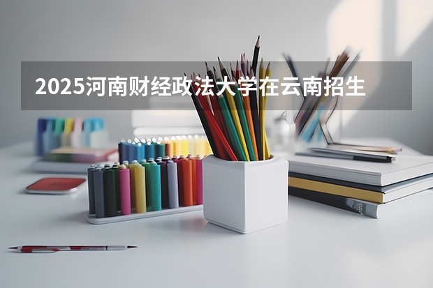 2025河南财经政法大学在云南招生计划一览表