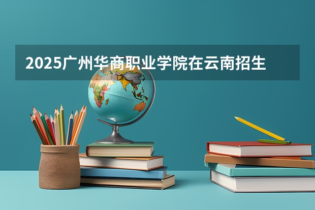 2025广州华商职业学院在云南招生计划一览表