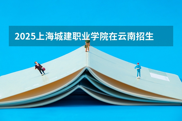 2025上海城建职业学院在云南招生计划一览表