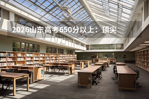 2026山东高考650分以上：顶尖分段志愿填报指南