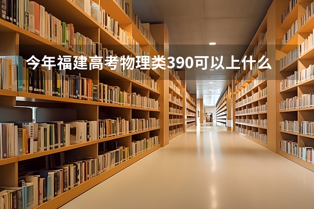 今年福建高考物理类390可以上什么大学