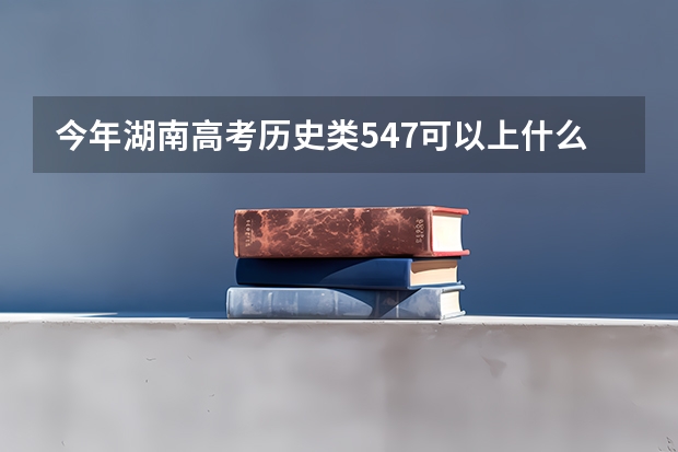 今年湖南高考历史类547可以上什么大学