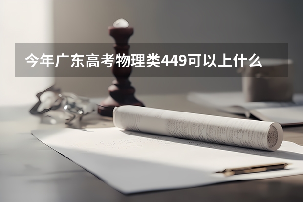 今年广东高考物理类449可以上什么大学