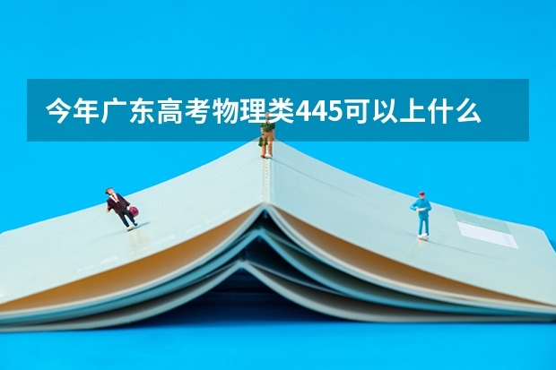 今年广东高考物理类445可以上什么大学