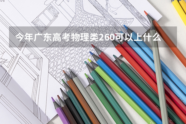 今年广东高考物理类260可以上什么大学