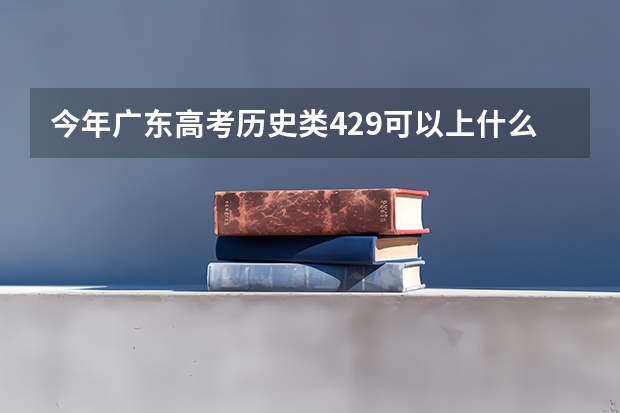今年广东高考历史类429可以上什么大学