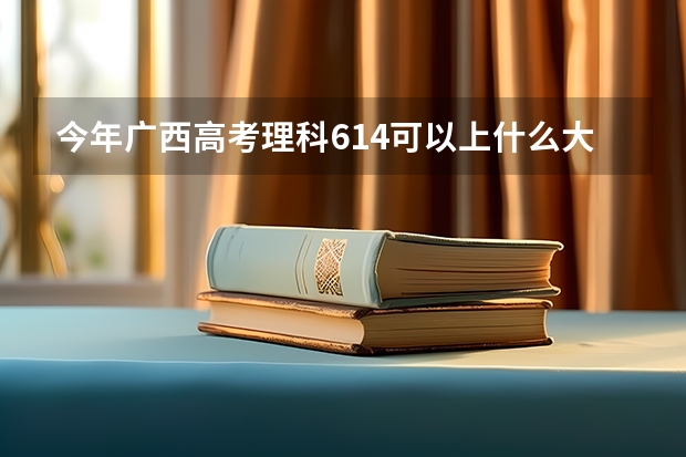 今年广西高考理科614可以上什么大学