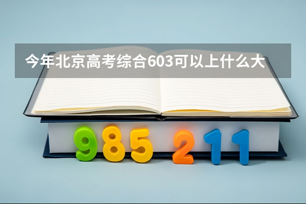 今年北京高考综合603可以上什么大学