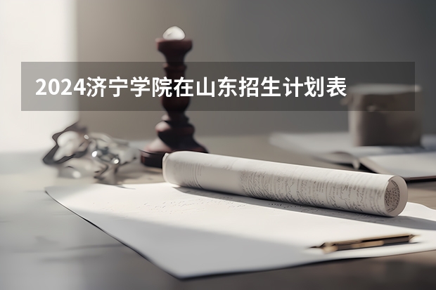 2024济宁学院在山东招生计划表