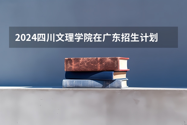 2024四川文理学院在广东招生计划表