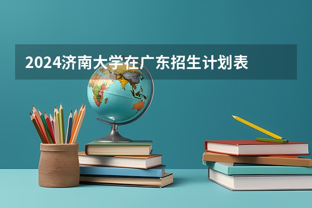 2024济南大学在广东招生计划表
