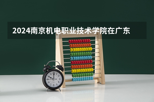 2024南京机电职业技术学院在广东招生计划表